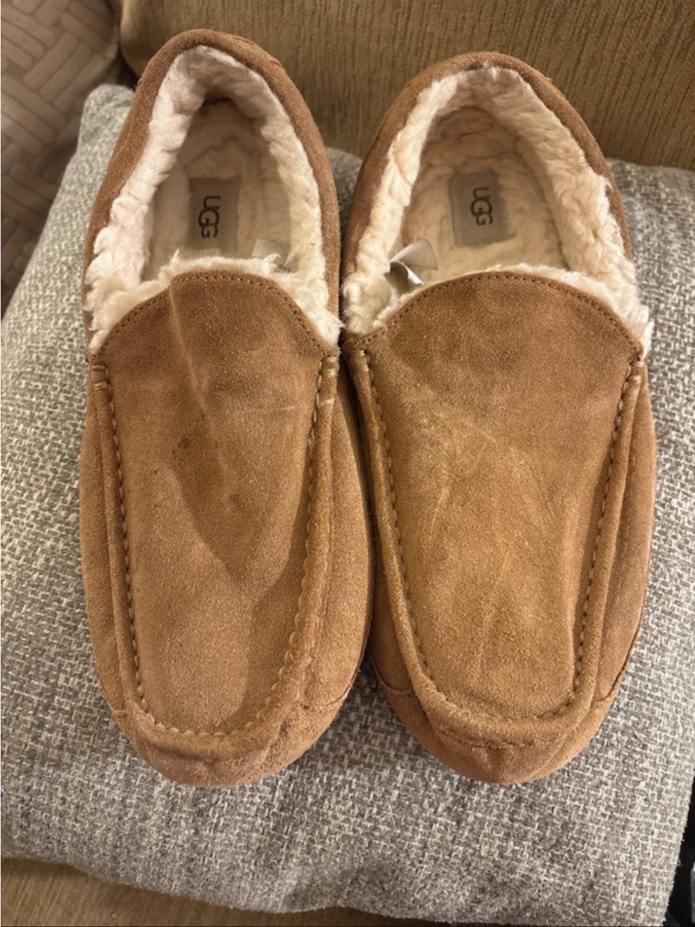 UGG Men's Chestnut Suede Moccasin Slippers